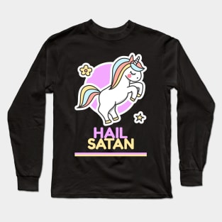 Cute Satanic Unicorn Long Sleeve T-Shirt